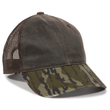 Weathered Cotton Mesh Back with Camo Cap - Hunting Camo Caps -Sport-Smart.com