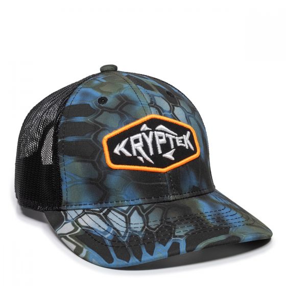 Kryptek Fishing Neptune Adjustable Curved Bill Mesh Trucker Snapback Hat Cap Nwt