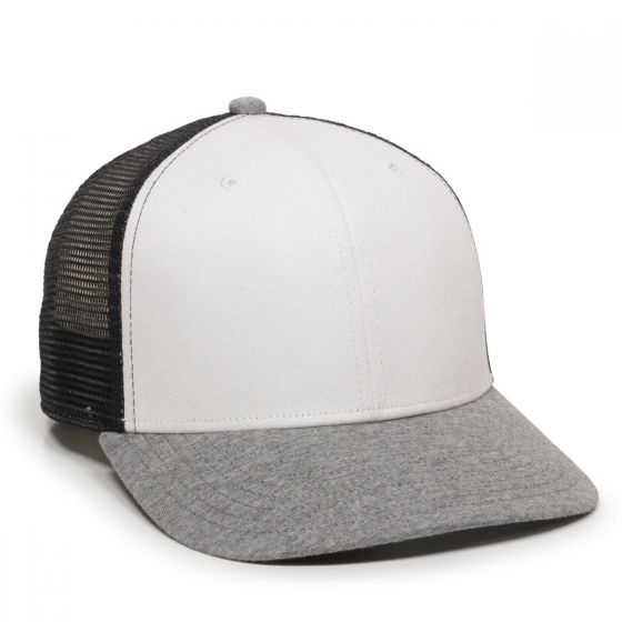 Colorblock Trucker Hat with Heathered Visor - Mesh Hats Caps -Sport-Smart.com