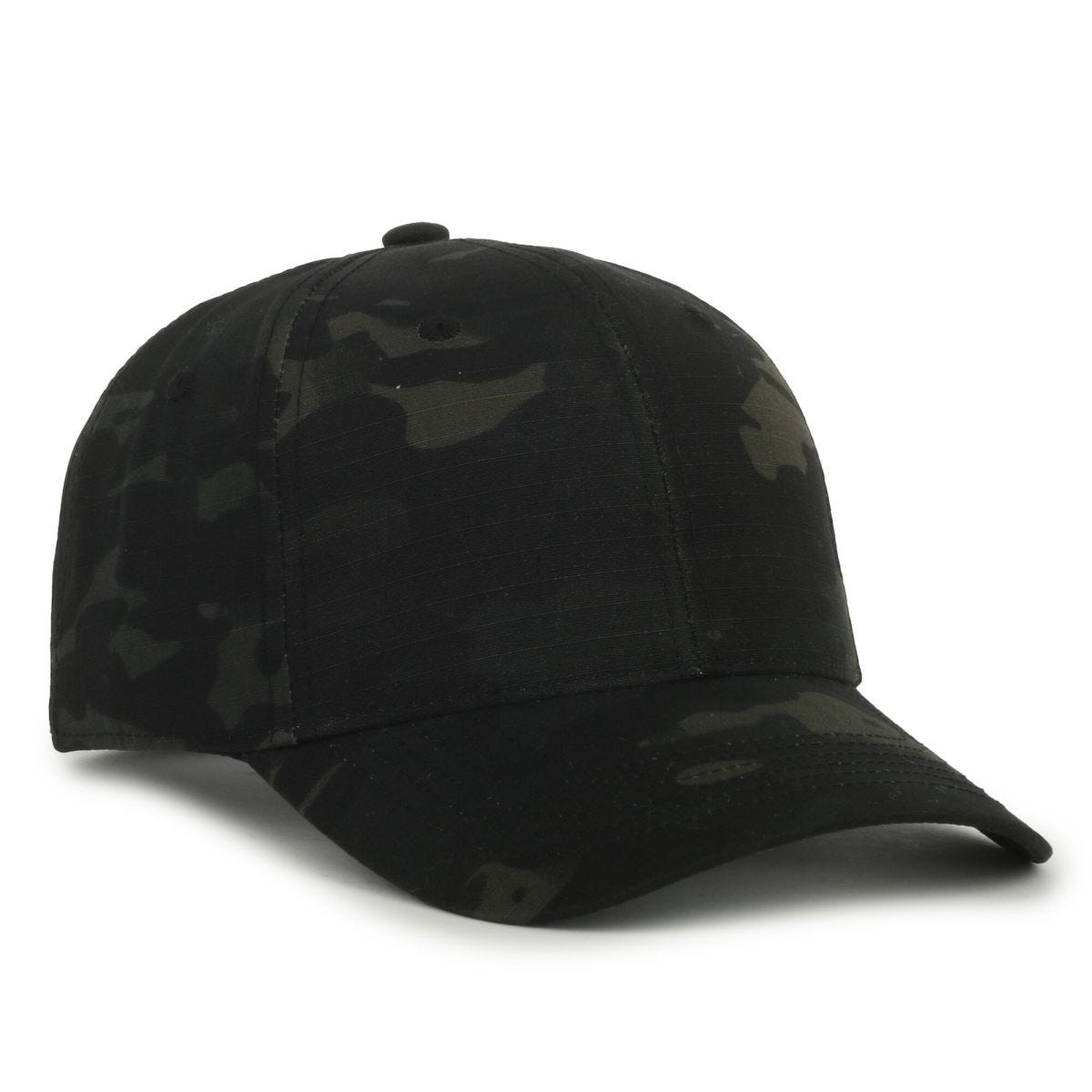 Twill Camo Hunting Cap — Multicam Black