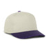 Ladies 5-Panel Glitter Visor Cap in Ivory/Amethyst