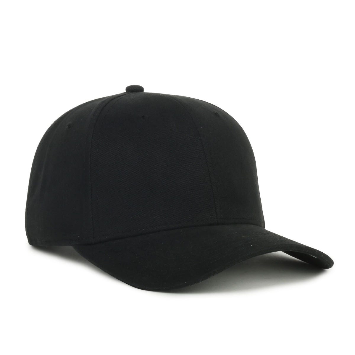 Modern Solid-Back Adjustable Cap in Black