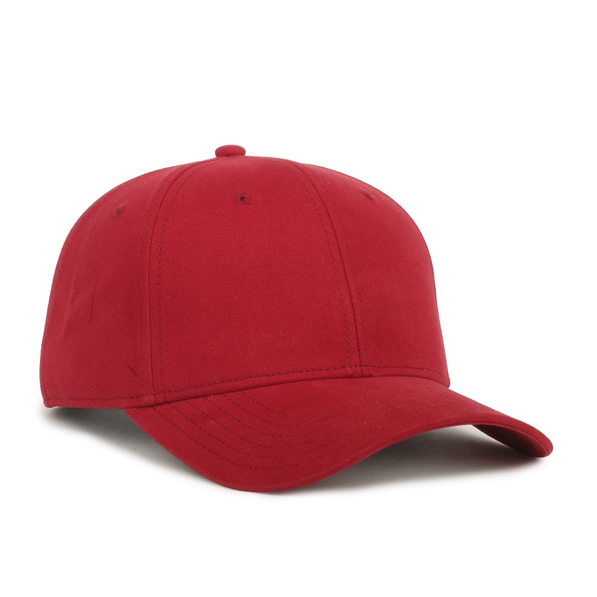 Modern Solid-Back Adjustable Cap in Cardinal