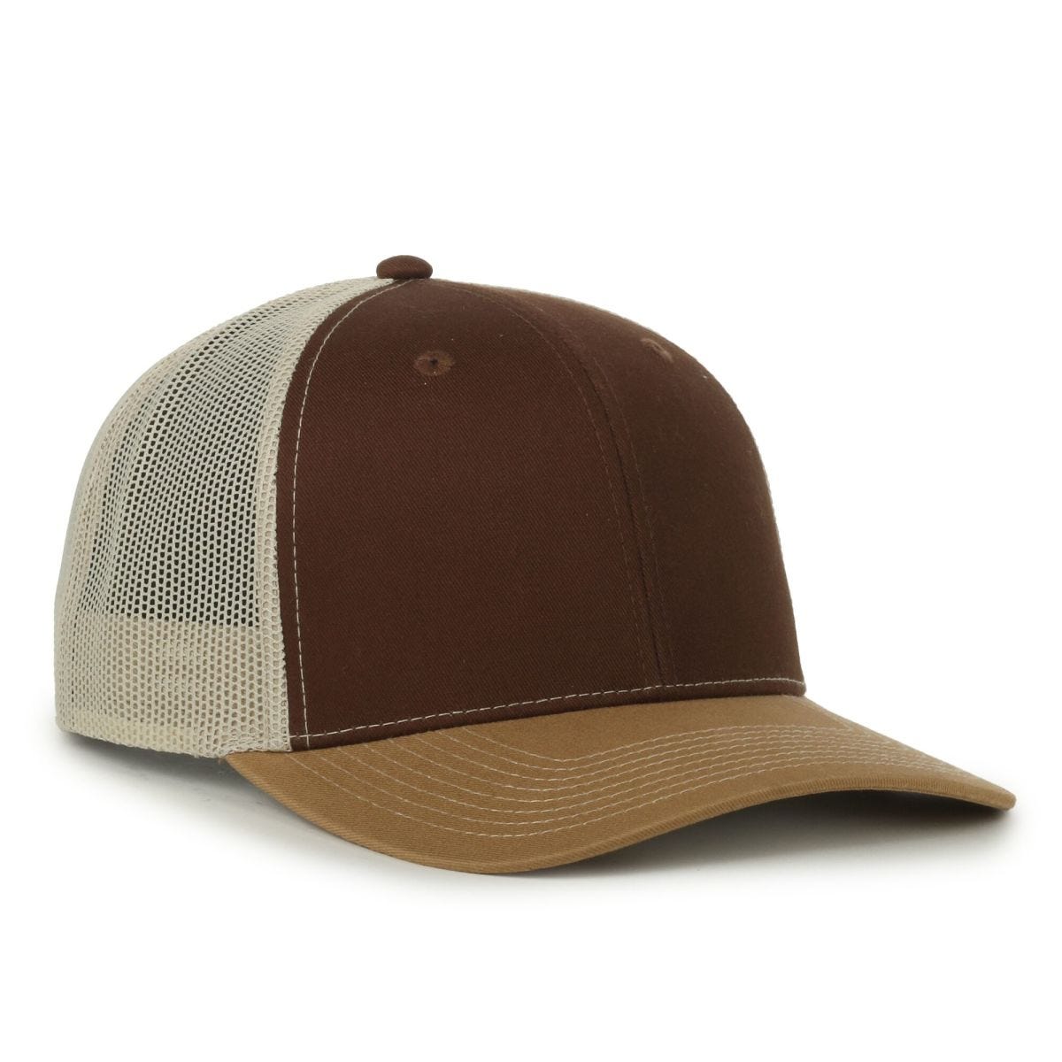 Ultimate Trucker Cap - Brown/Khaki/Old gold