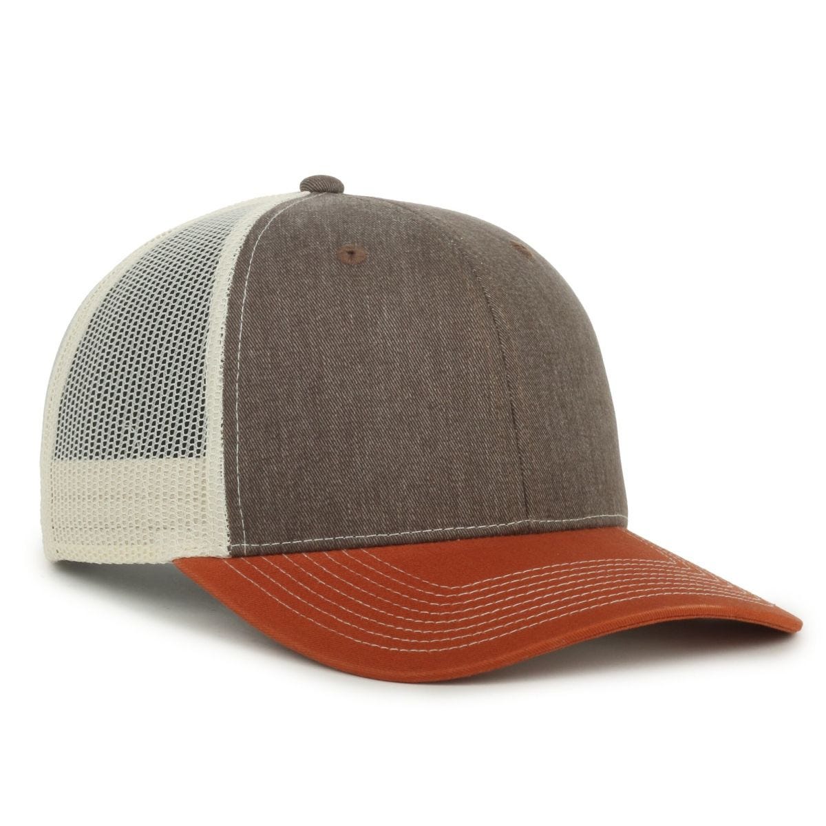 Ultimate Trucker Cap - Heathered Brown/Putty/Rust
