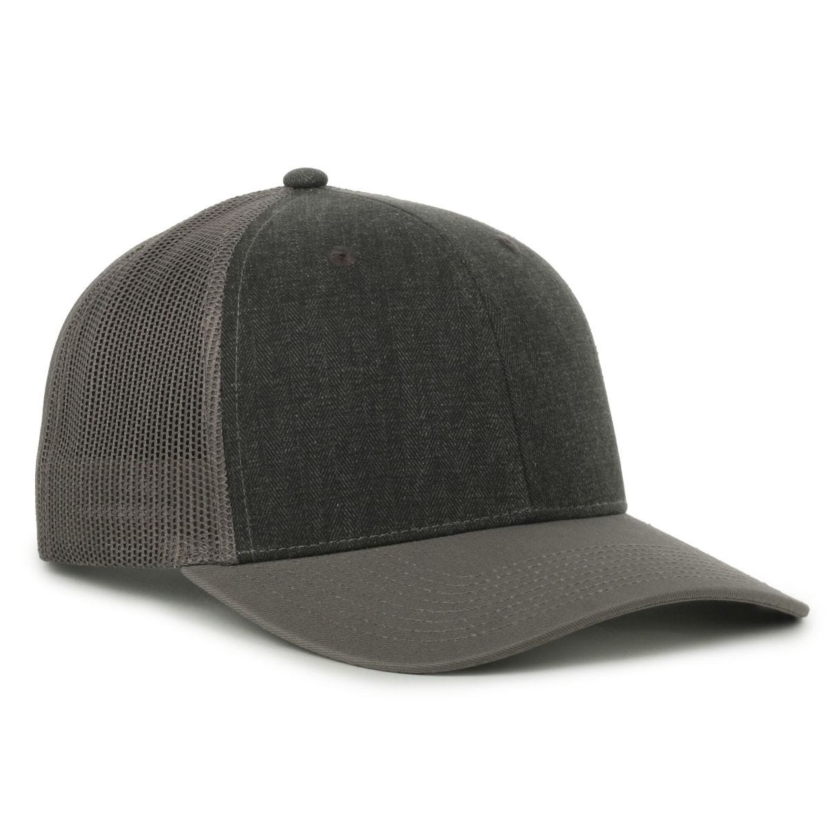 Ultimate Trucker Cap - Herringbone Black/Charcoal/Charcoal
