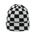 Acrylic Knit Cuffed Watch Cap in Black/White