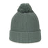 Acrylic Knit Pom Watch Cap in Dusty Blue