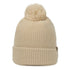 Acrylic Knit Pom Watch Cap in Oatmeal