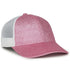 Ladies Fit Glitter Fabric Cap - Hibiscus/White - OCGLTR