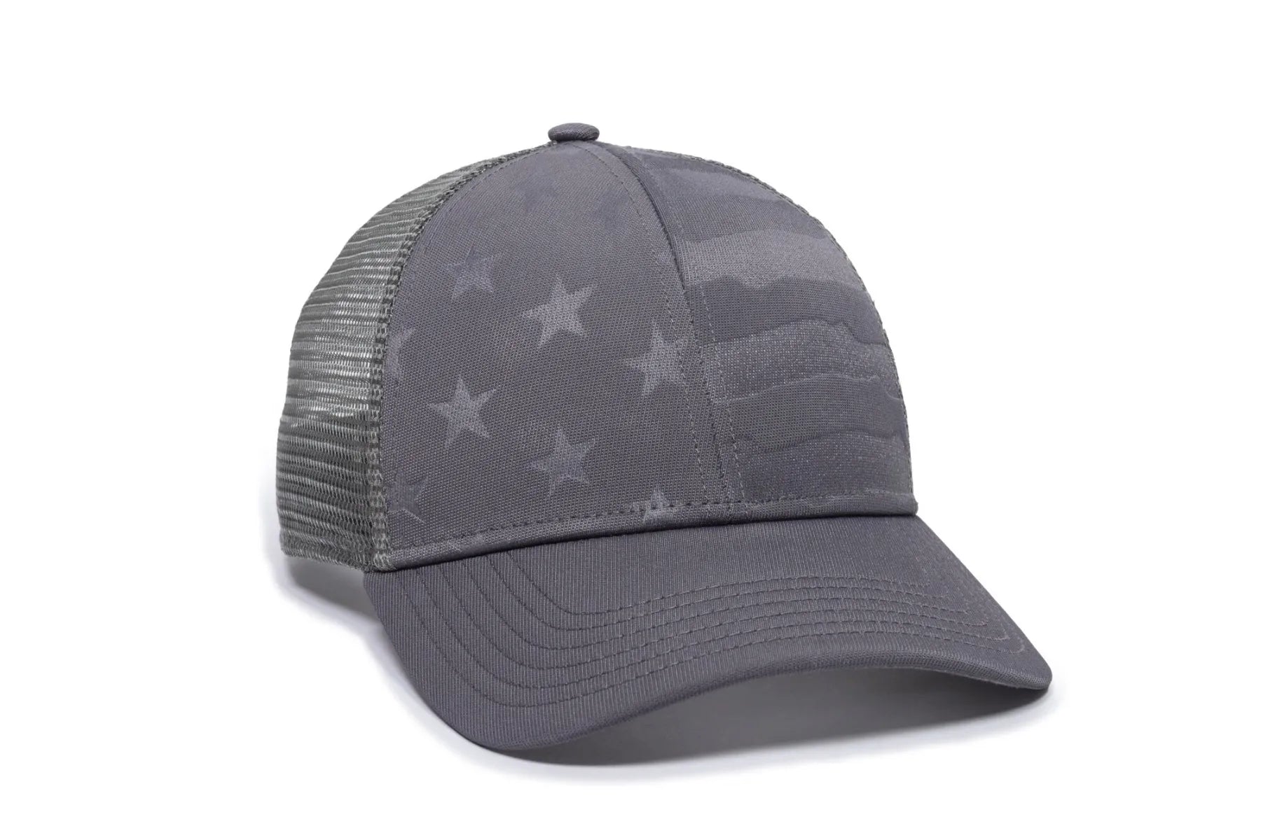 Debossed American Flag Mesh Back Hat