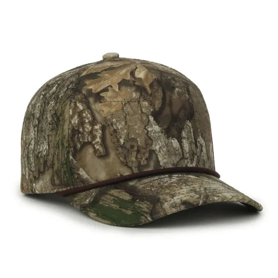 ProHunt Corded 5-Panel High Crown Camo Cap – Realtree APX