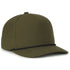 High Crown Performance Cap – Olive with Black Cord, Mesh Back, UPF 50+