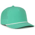 High Crown Performance Cap – Seafoam with White Cord, Mesh Back, UPF 50+