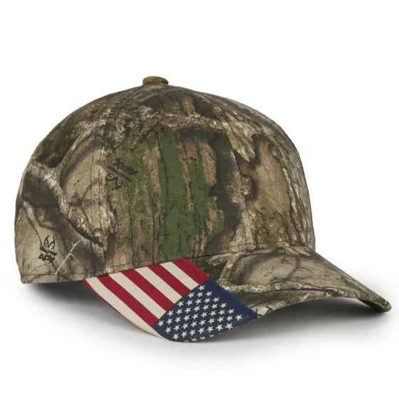 Camo Cap with Flag Visor