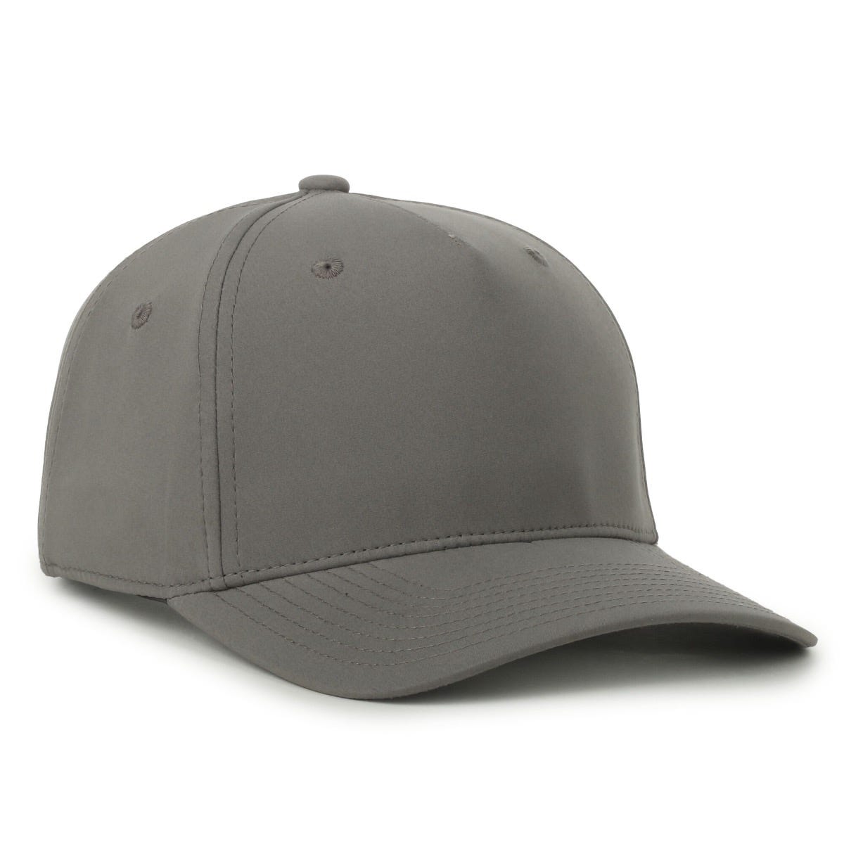 Flex 5-Panel Adjustable Solid-Back Cap - Charcoal
