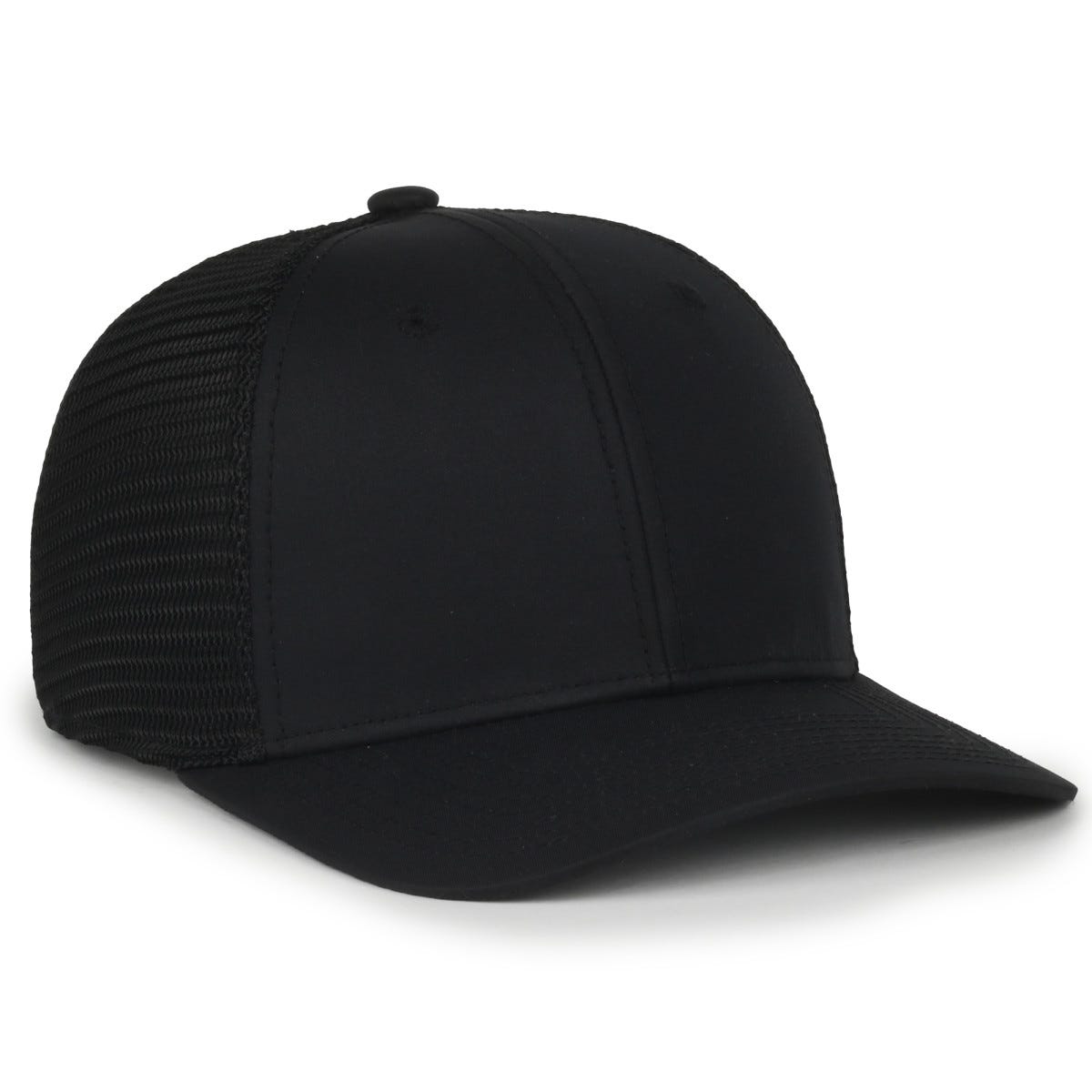 Eco Recycled Mesh Back Cap - Black/Black - FLX672M-E