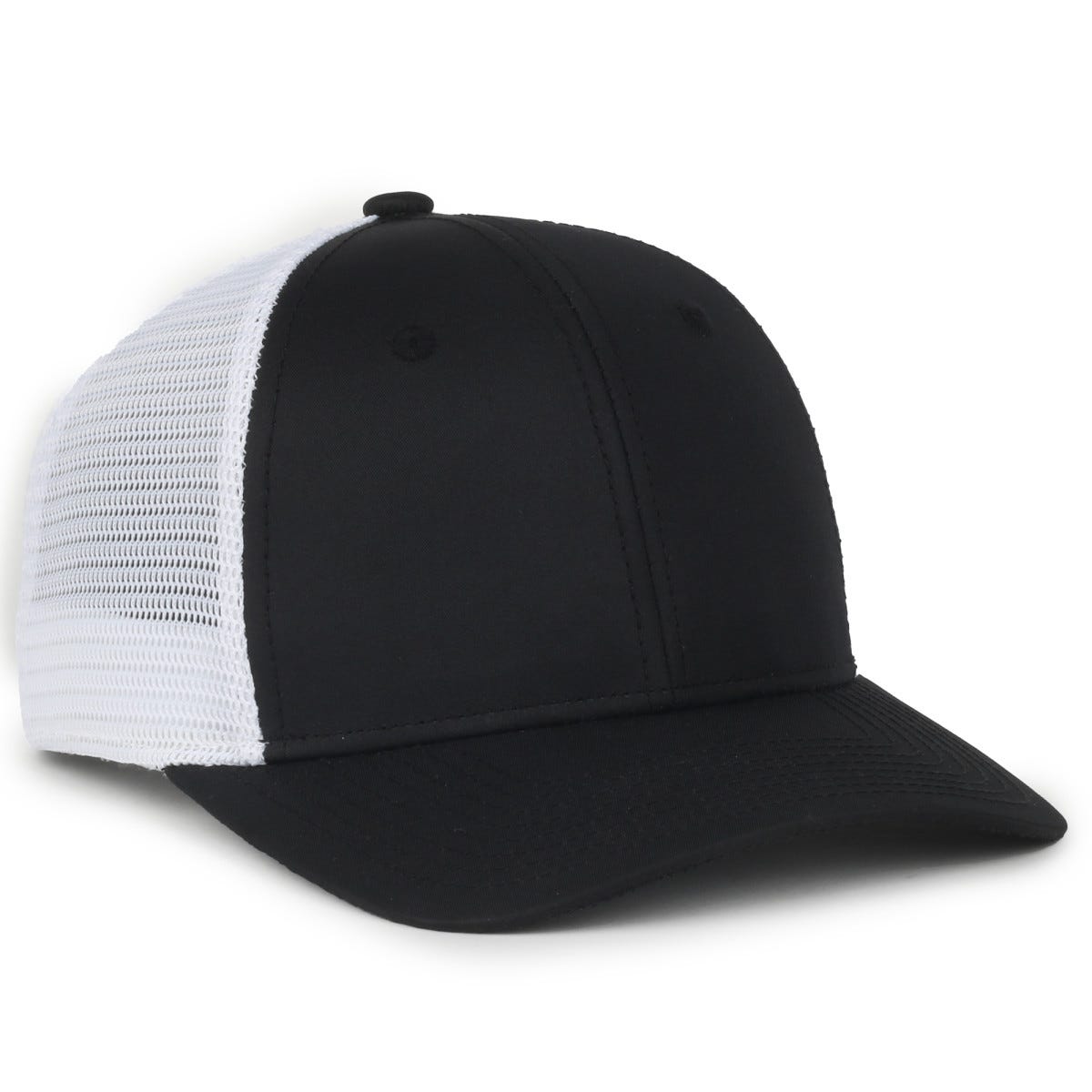 Eco Recycled Mesh Back Cap - Black/White - FLX672M-E