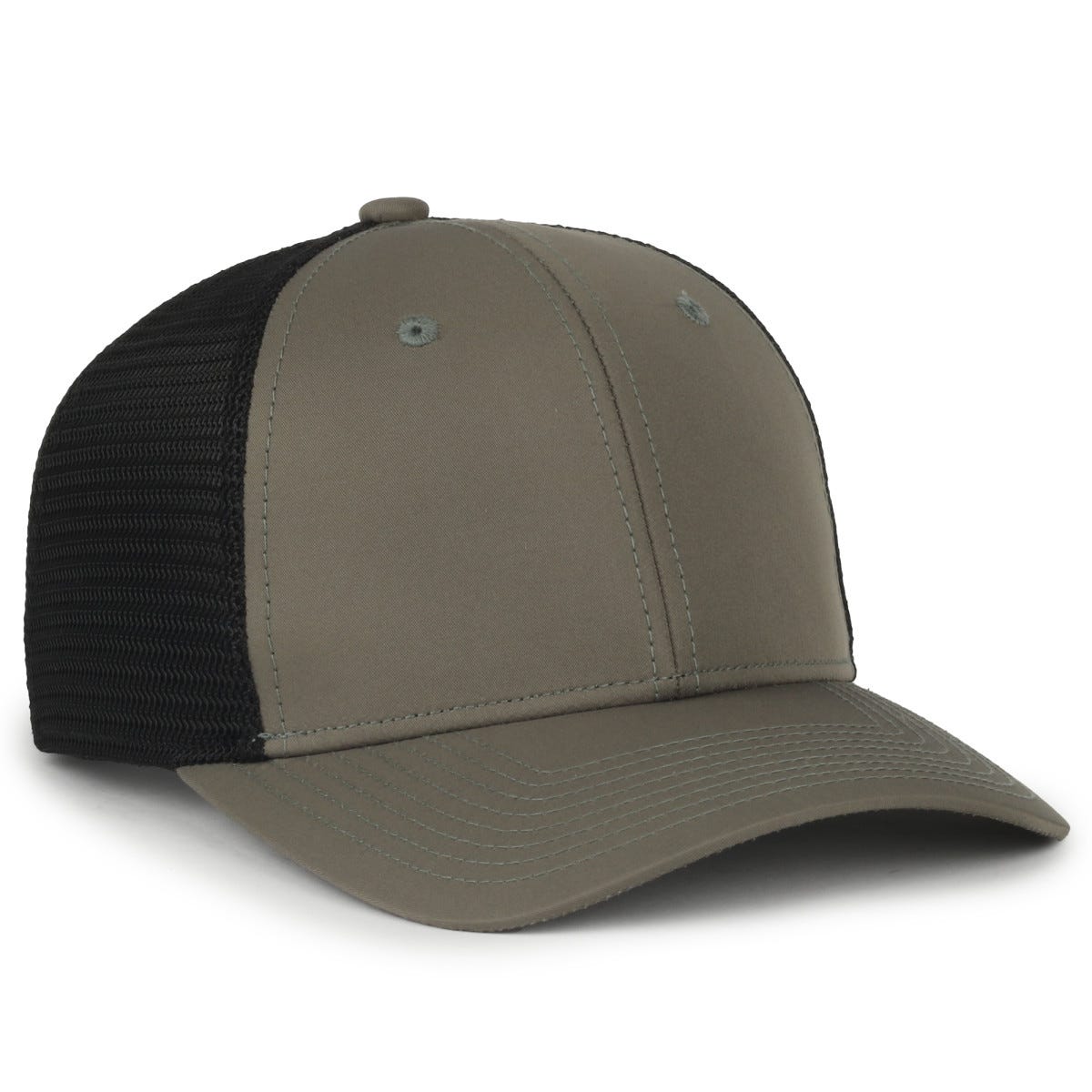 Eco Recycled Mesh Back Cap - Olive/Black - FLX672M-E