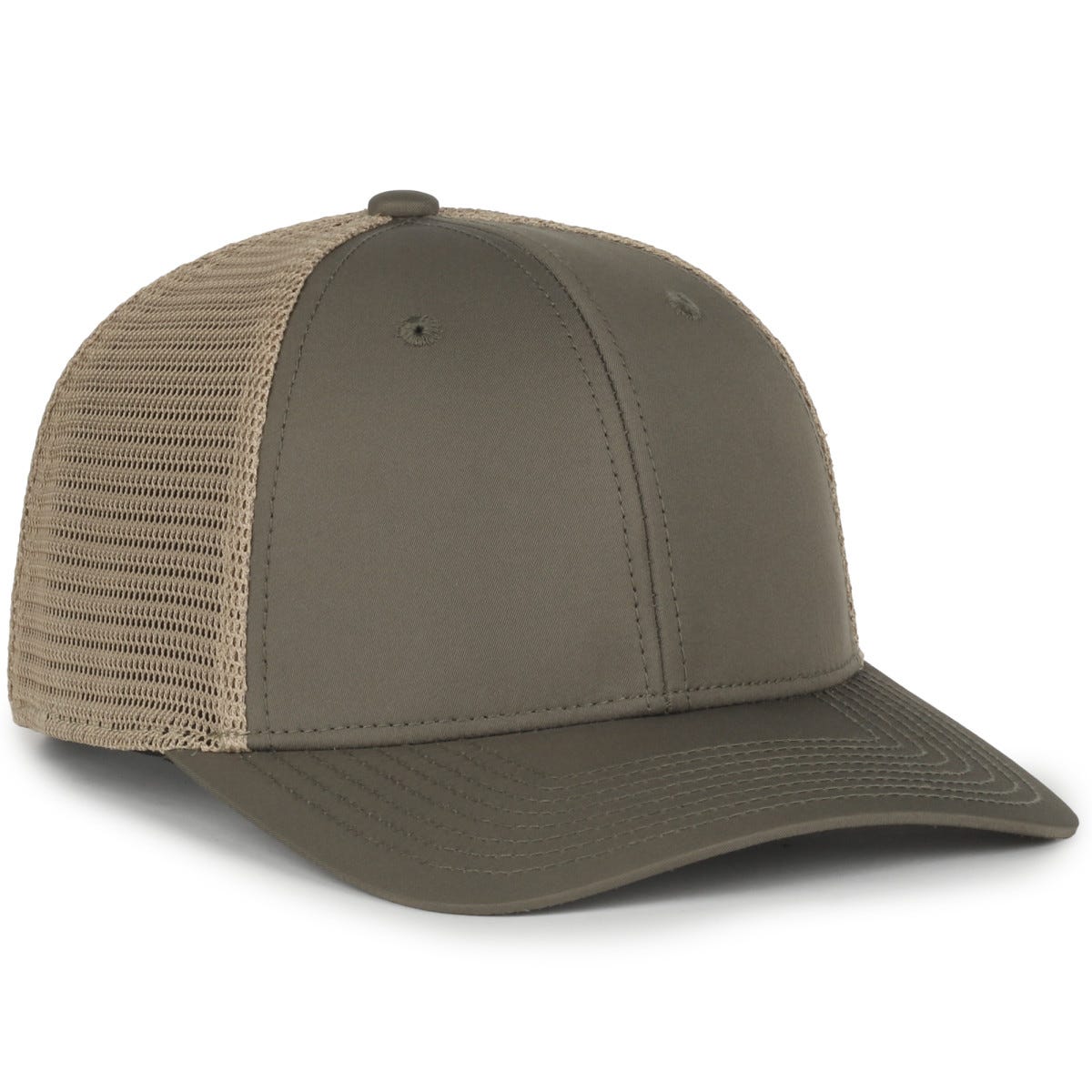 Eco Recycled Mesh Back Cap - Olive/Khaki - FLX672M-E