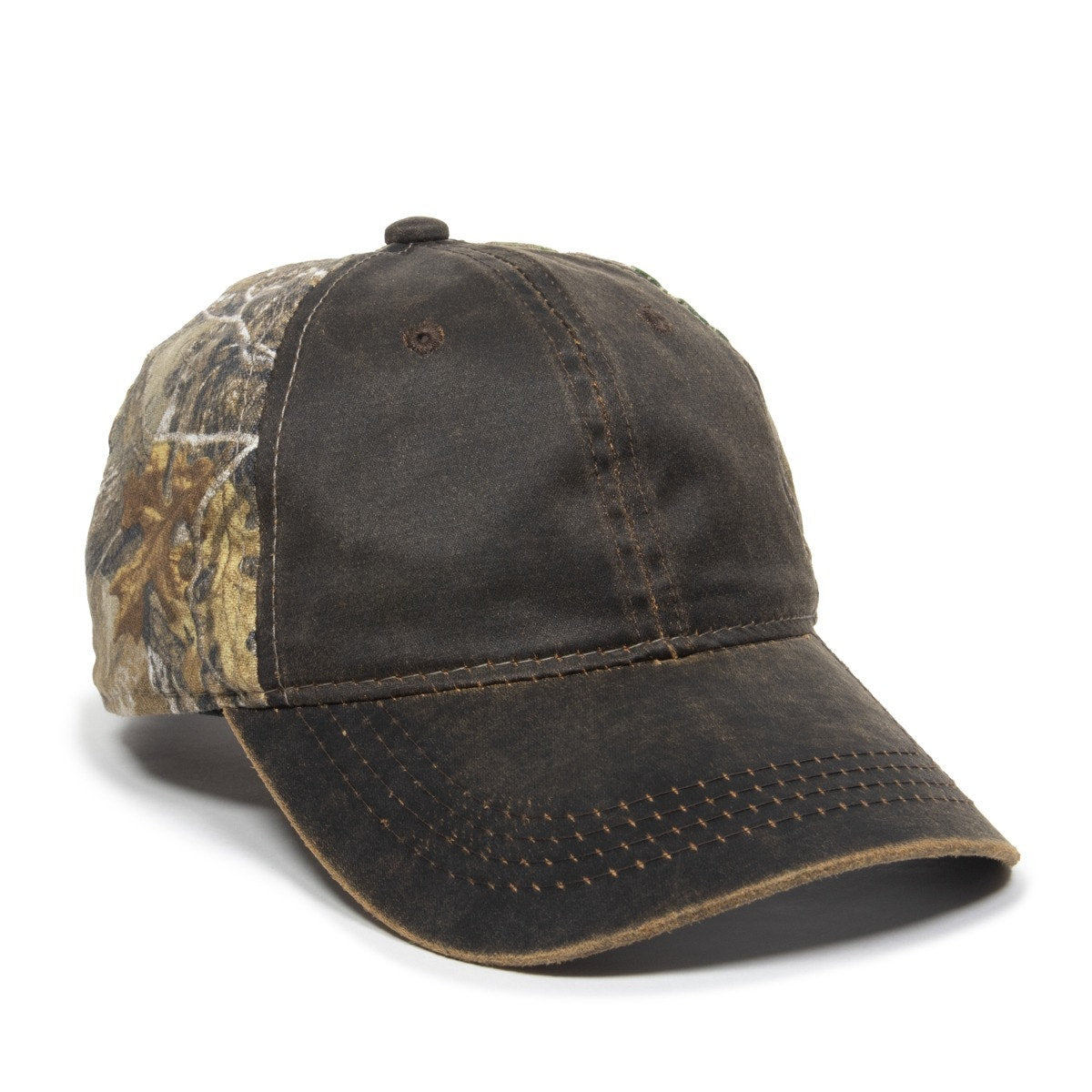 Hard Pigment Dyed with Camo Cap - Brown/Realtree Edge