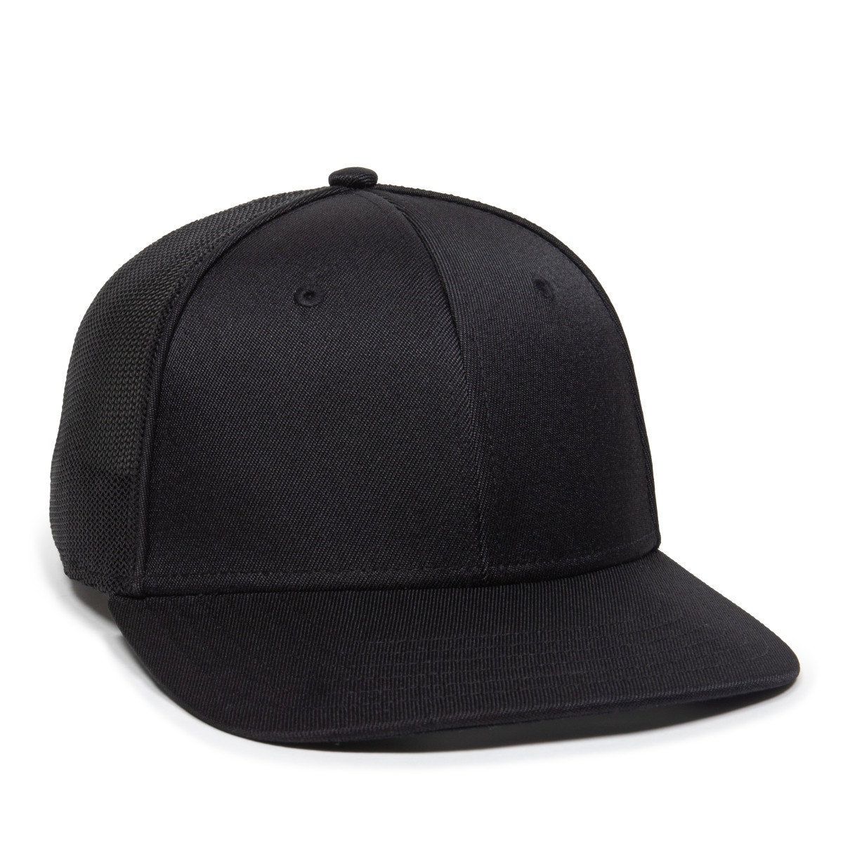 ProFlex Performance Twill Mesh Back Fitted Hat - Black/Black / L/XL
