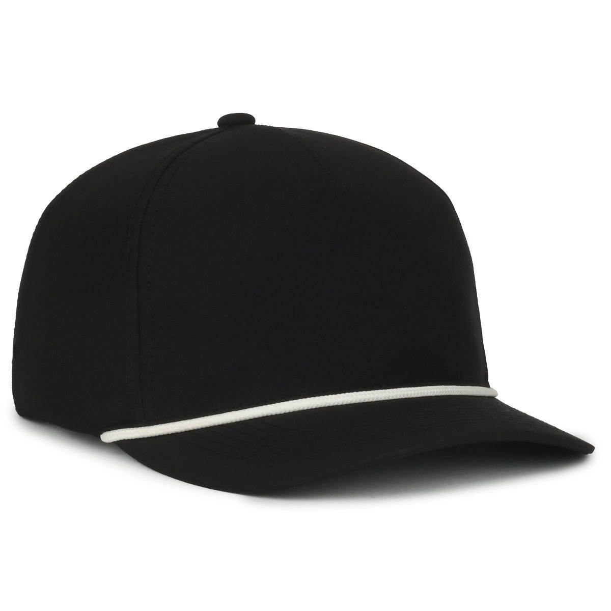 Performance 5-Panel Rope Cap - Black/White Cord - OC550PF
