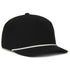 Performance 5-Panel Rope Cap - Black/White Cord - OC550PF