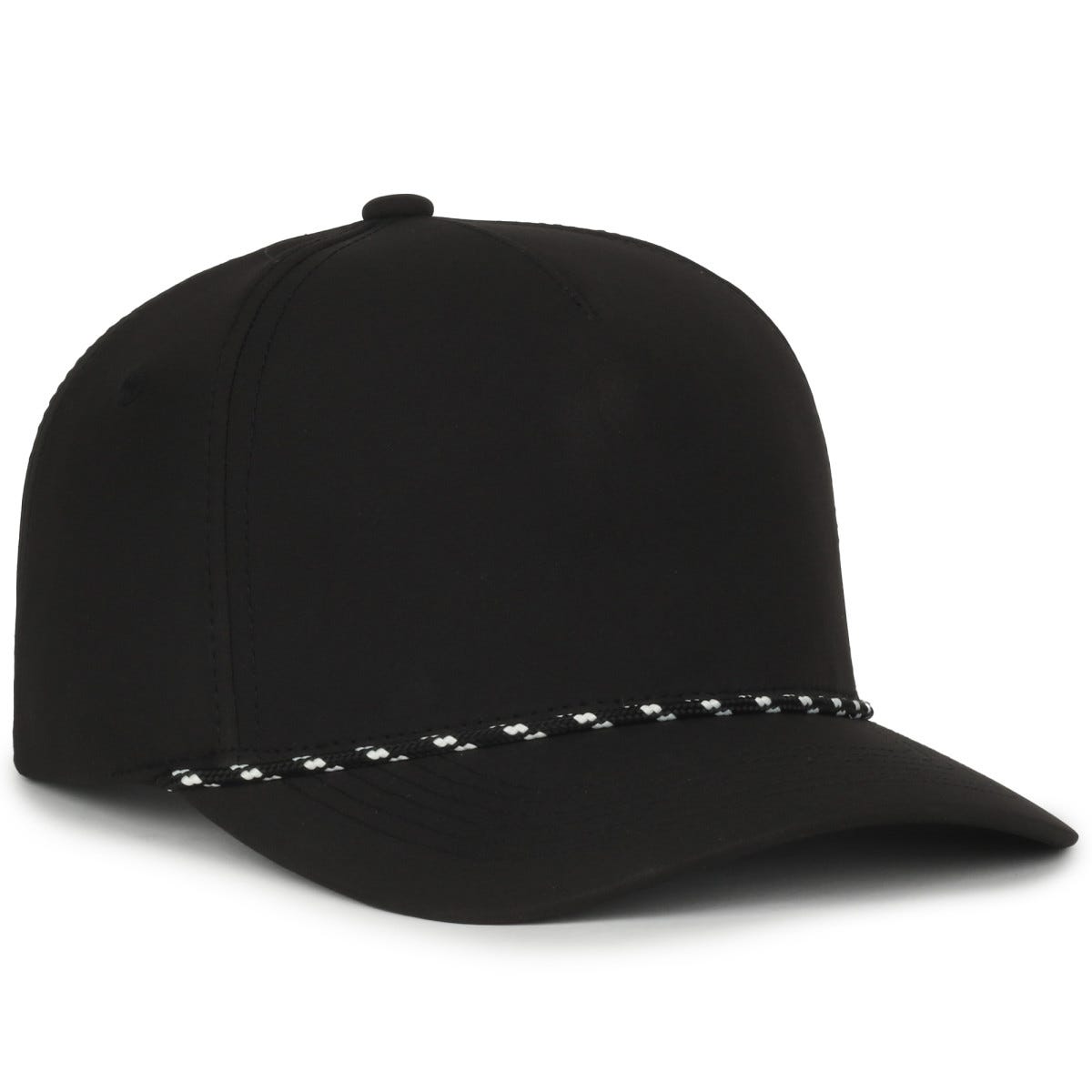 Performance 5-Panel Rope Cap - Black - OC550PF