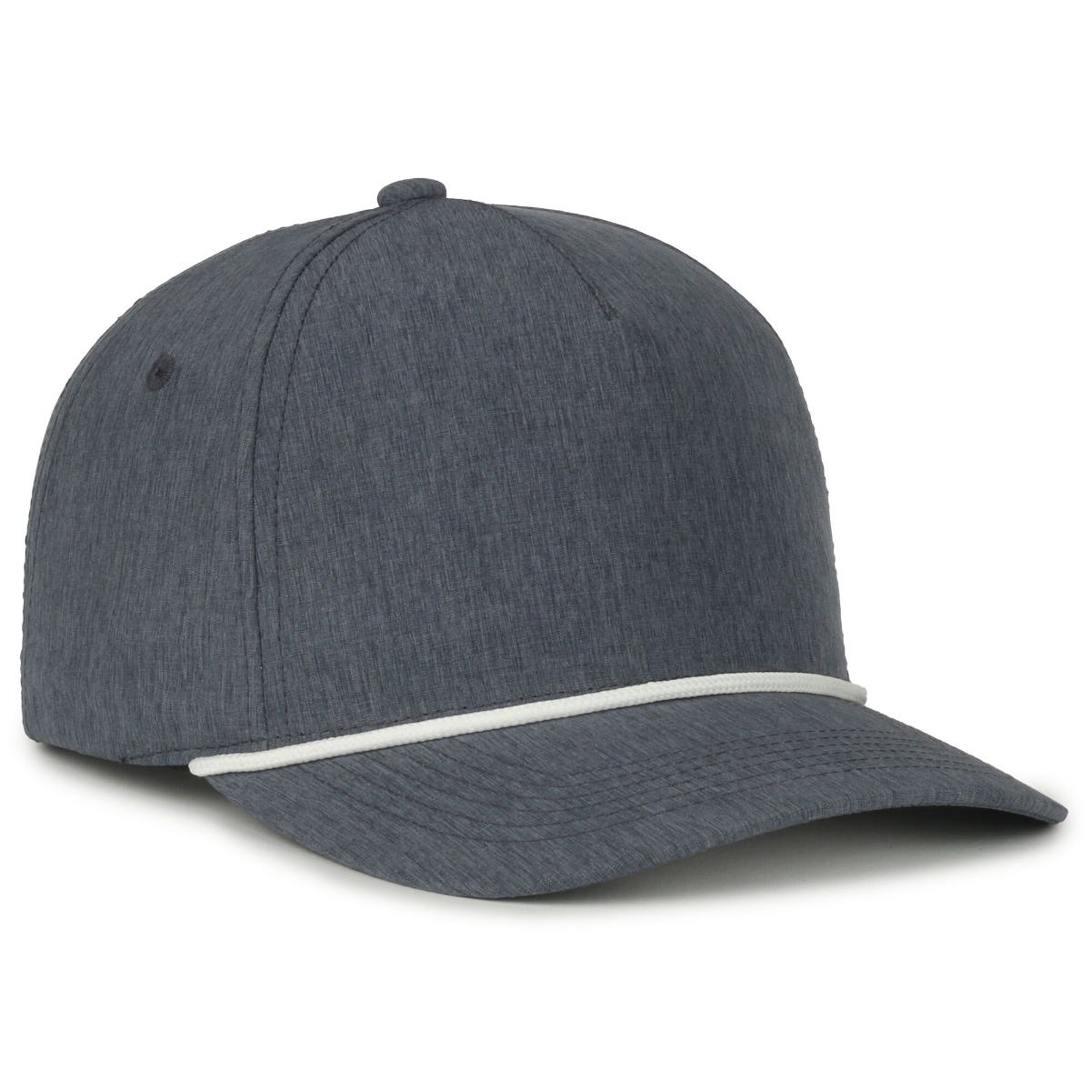 Performance 5-Panel Rope Cap - Heathered Slate/White Cord - OC550PF