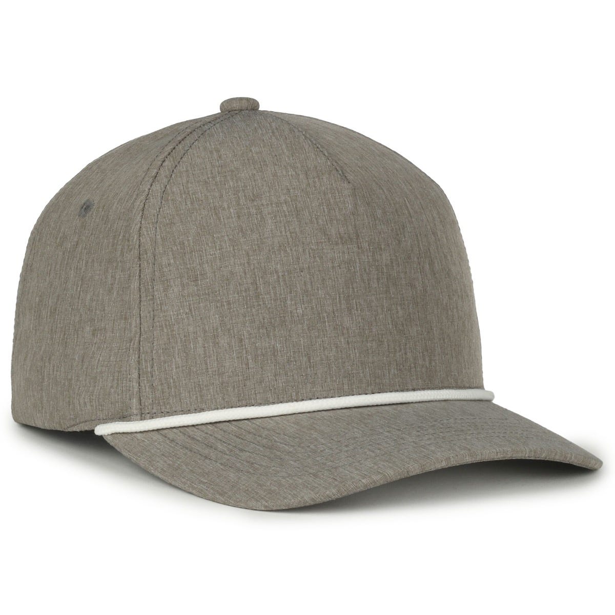 Performance 5-Panel Rope Cap - Heathered Smoke/White Cord - OC550PF