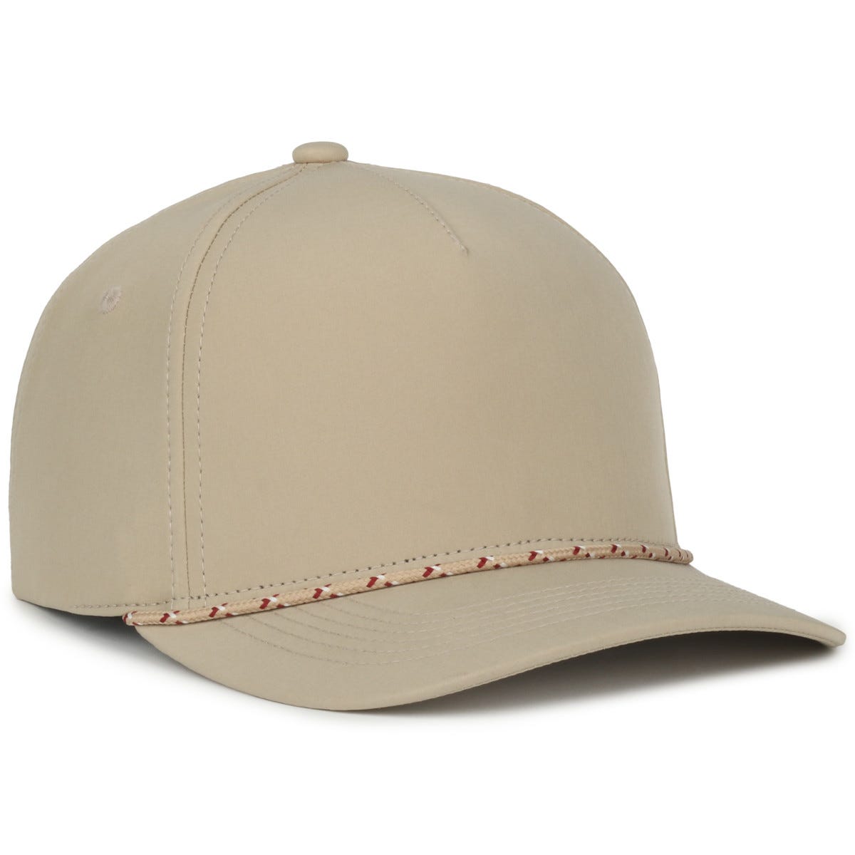 Performance 5-Panel Rope Cap - Khaki - OC550PF