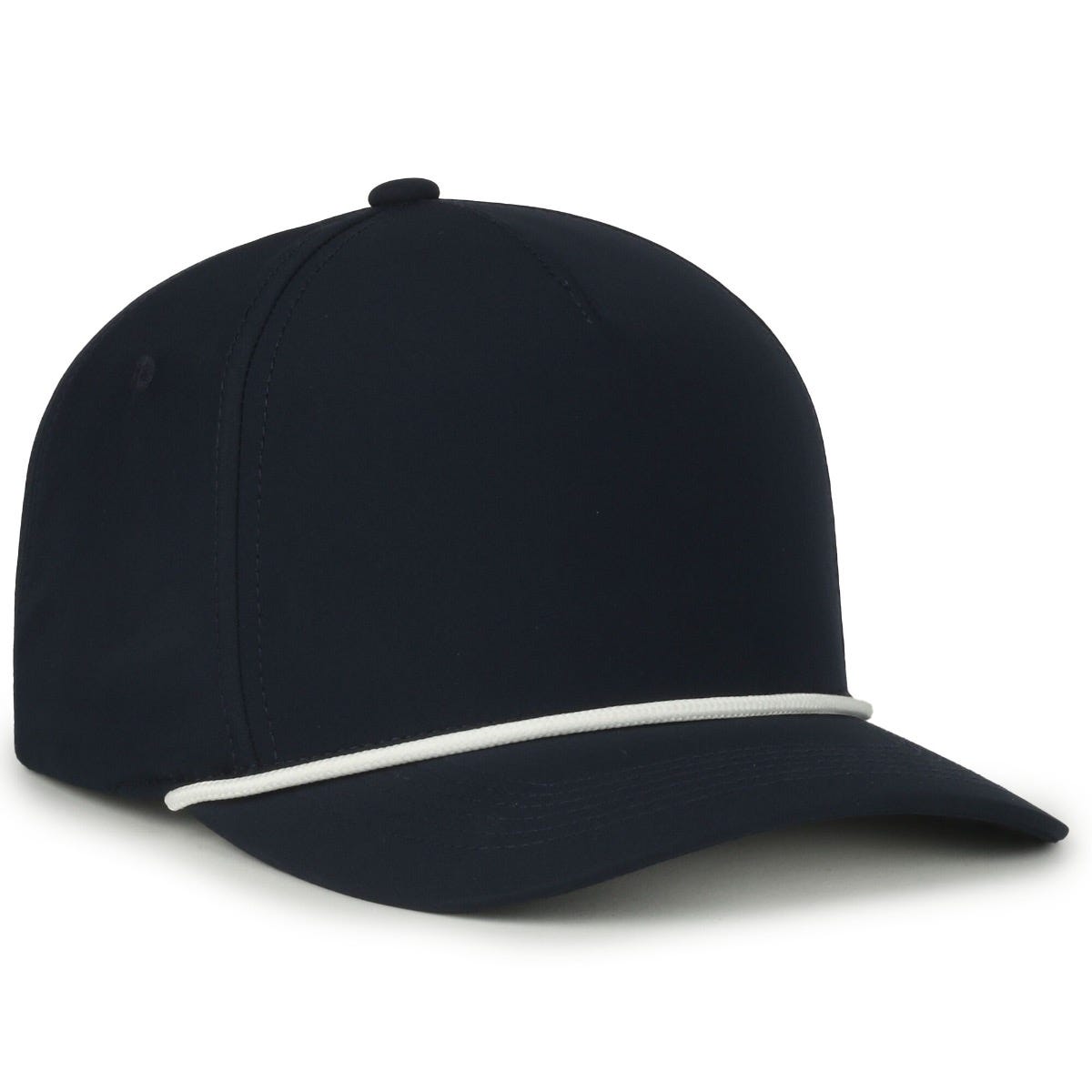 Performance 5-Panel Rope Cap - Navy/White Cord - OC550PF