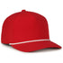 Performance 5-Panel Rope Cap - Red/White Cord - OC550PF