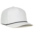Performance 5-Panel Rope Cap - White/Black Cord - OC550PF
