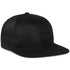 Full Mesh Flat Bill Trucker Hat - Black - OC604M