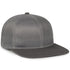 Full Mesh Flat Bill Trucker Hat - Grey - OC604M
