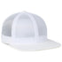 Full Mesh Flat Bill Trucker Hat - White - OC604M