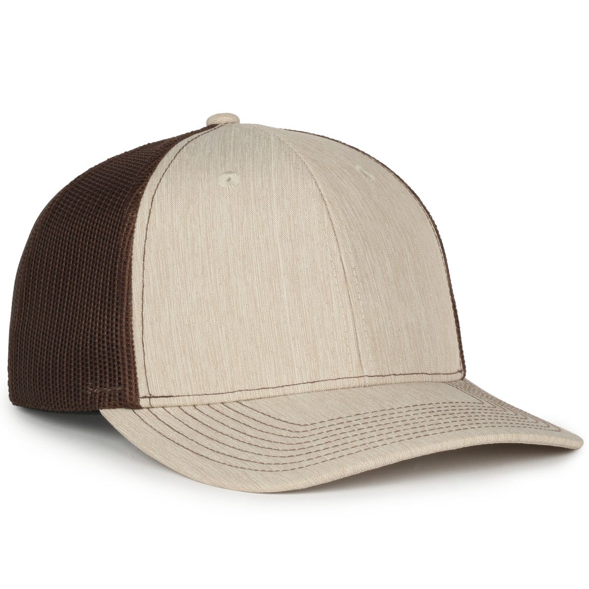 Ultimate Trucker Cap - Heathered Stone/Brown - OC771