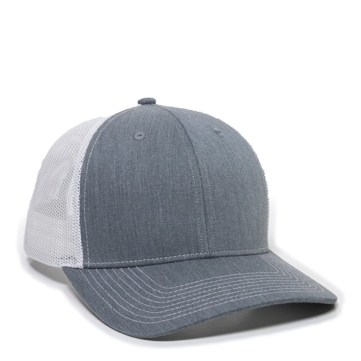 Ultimate Trucker Cap — Heathered Grey/White