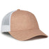 Ladies Fit Glitter Fabric Cap - Rose Gold/White - OCGLTR