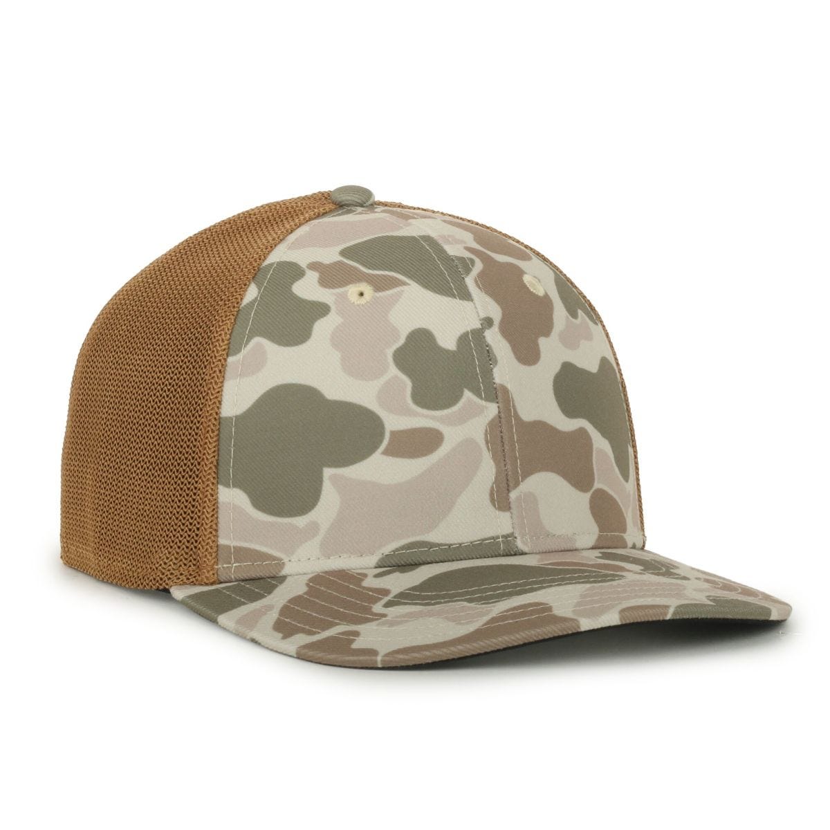 ProFlex Premium Twill Trucker Cap with Stretch Mesh Back - Mesa/Copper - RGR-360M