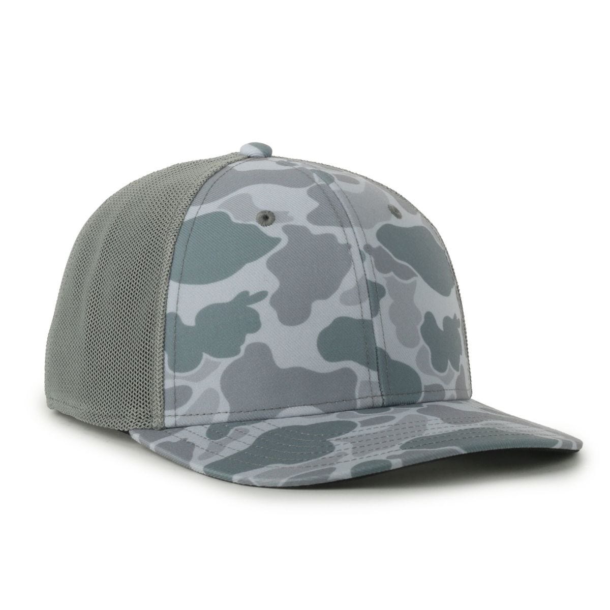 ProFlex Premium Twill Trucker Cap with Stretch Mesh Back - Mountain/Grey - RGR-360M