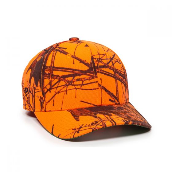 Wool Realtree Orange Hat Pro Round Crown Twill Camo Hunting Cap