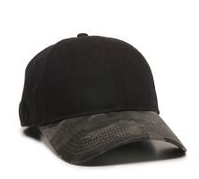Canvas Hat with Etched Camo Weathered Visor - Hunting Camo Caps -Sport-Smart.com