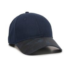 Canvas Hat with Etched Camo Weathered Visor - Hunting Camo Caps -Sport-Smart.com
