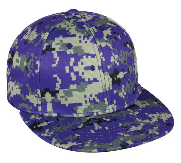 ProFlex Team Digital Camo Fitted Hat Xs/S / Purple