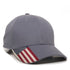 Brushed Twill Hat with Flag Visor - Baseball Hats -Sport-Smart.com